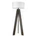 Trend Lighting Soccle Floor Lamp, Bronze/White Fabric Drum - TF70010ORB