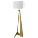 Trend Lighting Stratos 1 Light Floor Lamp, Brass/White - TF70011AB
