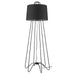 Trend Lighting Lamia 1 Light Floor Lamp, Black/Black Tapered Drum - TF70075BK