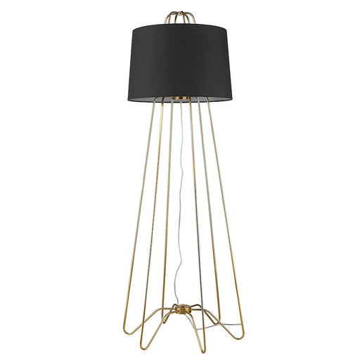 Trend Lighting Lamia 1 Light Floor Lamp, Gold/Black Tapered Drum - TF70075GD