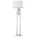 Trend Lighting Precision 1 Light Floor Lamp, Nickel/Ivory Shantung - TF7305