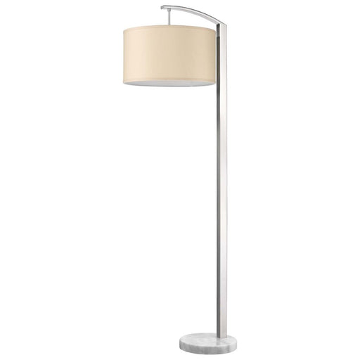 Trend Lighting Station 1 Light Floor Lamp, Nickel/Coarse Ivory Linen - TF8214