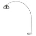 Trend Lighting Mid 1 Light Arc Floor Lamp, Nickel/Nickel - TFA8005
