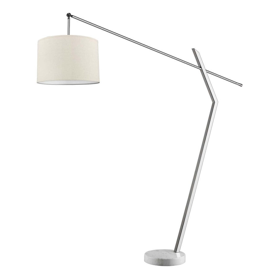 Trend Lighting Chelsea 2 Light Arc Floor Lamp, Chrome/Latte - TFA9900