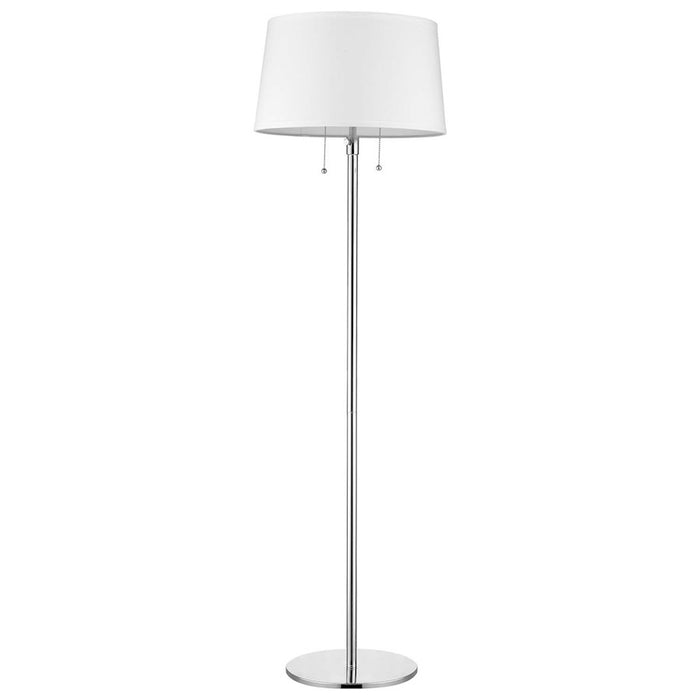 Trend Lighting Urban Basic 2 Light Floor Lamp, Chrome/Off-White - TFB435-26