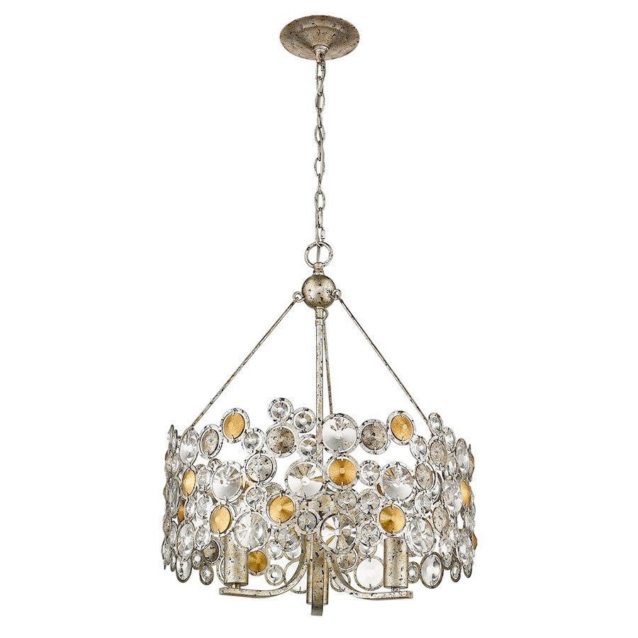 Trend Lighting Vitozzi 3 Light Chandelier, Antique Silver Leaf - TP10001ASL