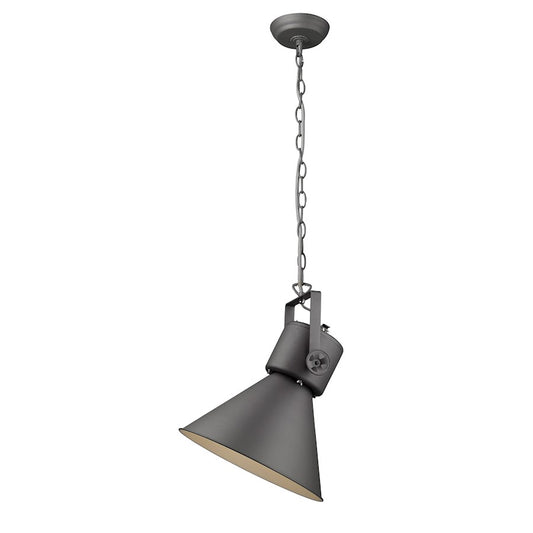 Trend Lighting Crew Pendant, Gray/Gray Metal Cone Shape/White - TP10026GY