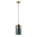 Trend Lighting Monet Pendant, Brass/Blue/Gold Cylindrical Glass - TP20050BR