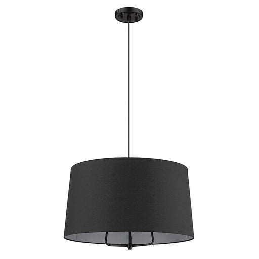 Trend Lighting Lamia 3 Light Mini Pendant, Black/Black Drum - TP30031BK