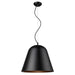 Trend Lighting Knell Pendant, Black/Black Metal Cone Shape/Copper - TP30075BK