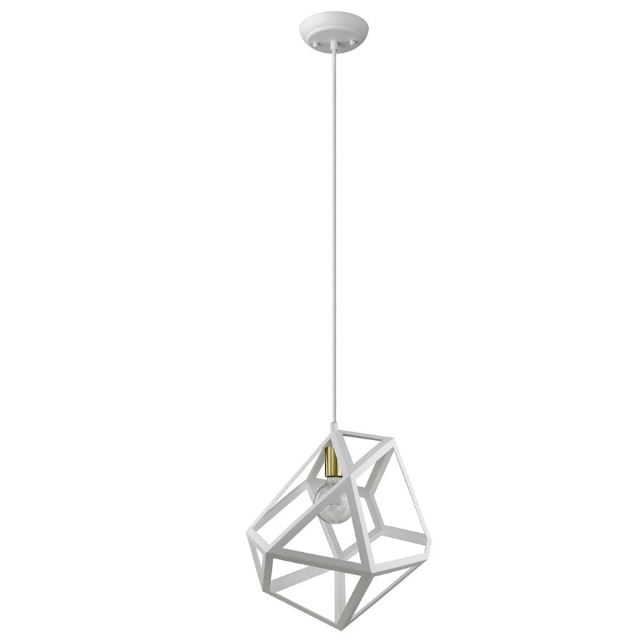 Trend Lighting Hedron 18.25" 1 Light Pendant, White - TP30081WH