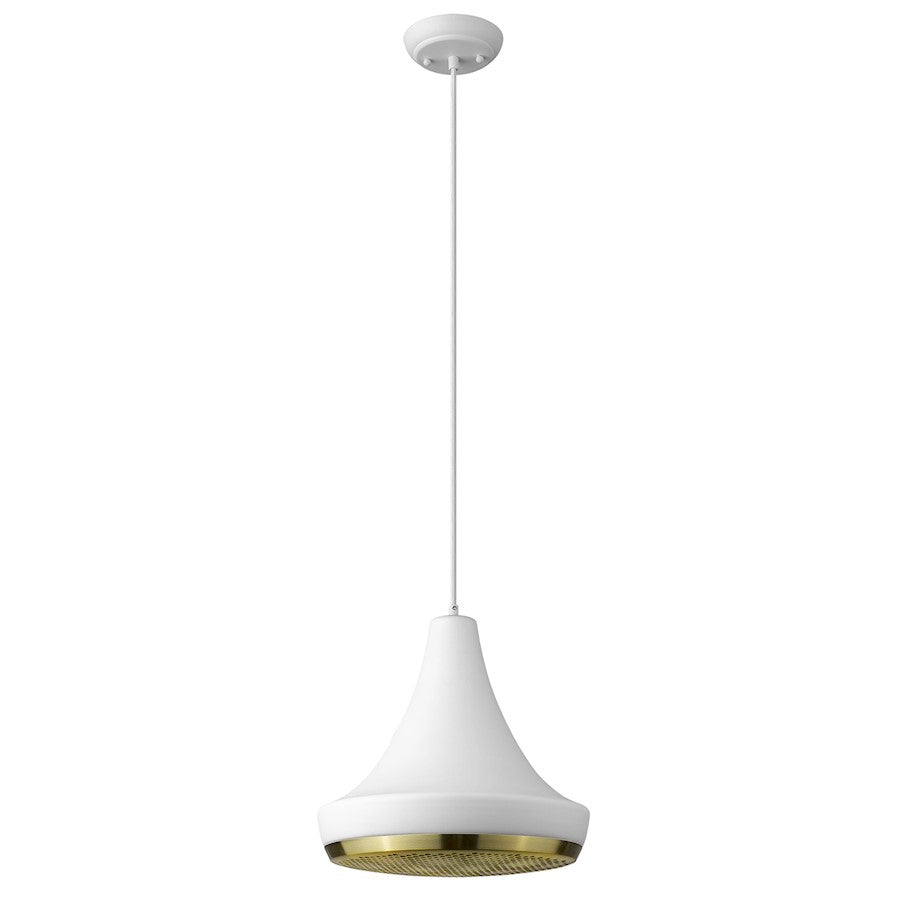 Trend Lighting Tholos 13.25" 1 Light Pendant, White - TP30121WH