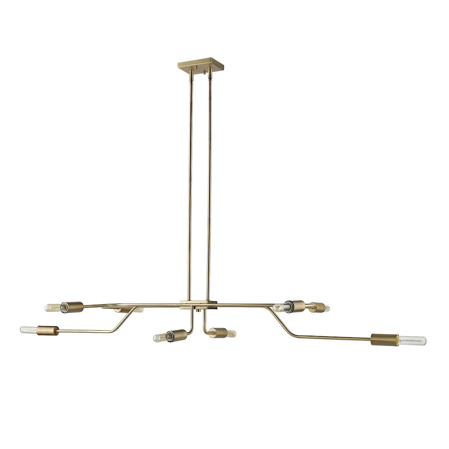 Trend Lighting Perret 8 Light Convertible Pendant, Aged Brass - TP60021AB