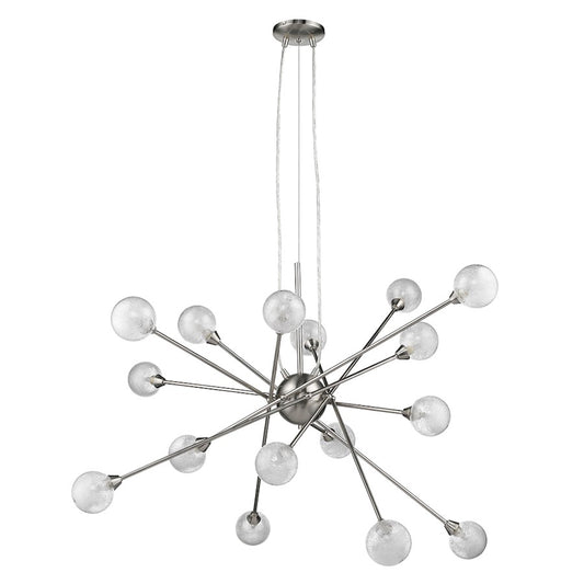 Trend Lighting Galaxia 16 Light Chandelier, Nickel/Spun Filament - TP6366-16