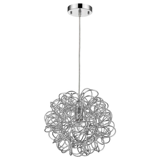 Trend Lighting Mingle Pendant, Chrome/Faceted Chrome Aluminum Wire - TP6825