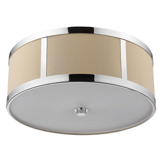 Trend Lighting Butler 2 Light Flushmount, Chrome/Cream/Opal Acrylic - TP7594