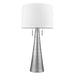Trend Lighting Muse 2 Light Table Lamp, Pewter/Off-White Shantung - TT7233-66
