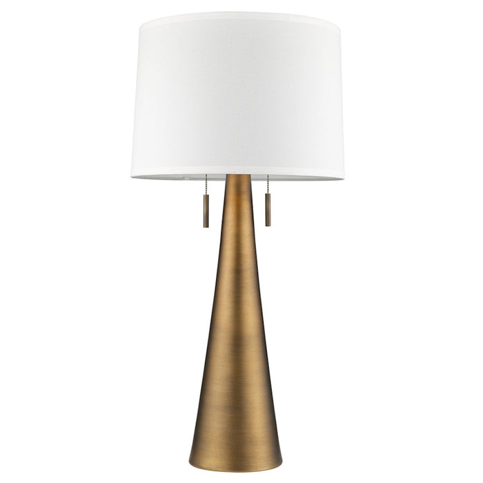 Trend Lighting Muse 2 Light Table Lamp, Gold/Off-White Shantung - TT7233-76