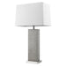 Trend Lighting Merge 1 Light Table Lamp, Nickel/Pewter/Homespun Linen - TT7446