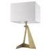 Trend Lighting Stratos 1 Light Table Lamp, Brass/White - TT80010AB