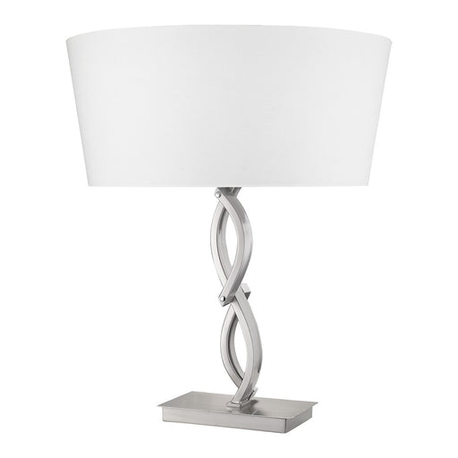Trend Lighting Trend Home Table Lamp, Nickel/White Tapered Drum - TT80020SN