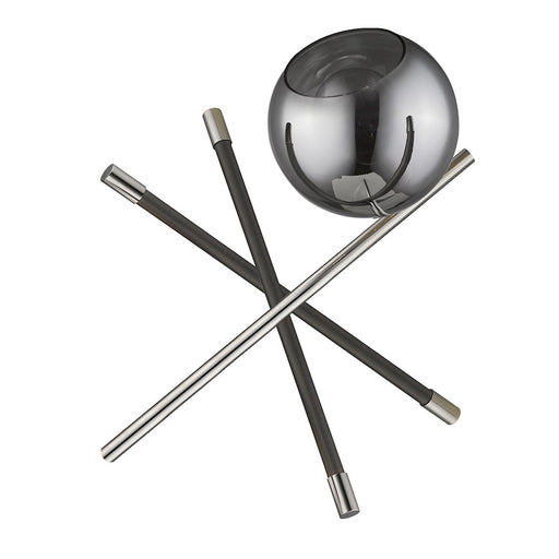 Trend Lighting Trend Home Table Lamp, Nickel/Smoke Glass Globe - TT80050PN