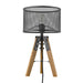 Trend Lighting Capprice Table Lamp, Black/Black Iron Mesh Drum - TT80061BK