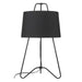 Trend Lighting Lamia 1 Light Table Lamp, Black/Black Tapered Drum - TT80076BK