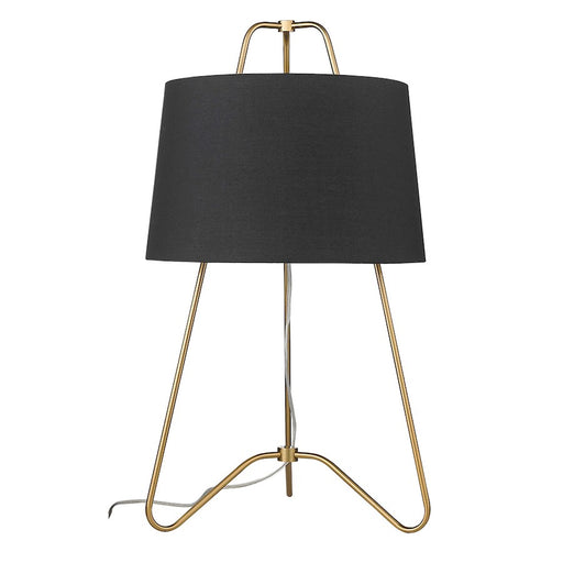 Trend Lighting Lamia 1 Light Table Lamp, Gold/Black Tapered Drum - TT80076GD