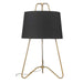 Trend Lighting Lamia 1 Light Table Lamp, Gold/Black Tapered Drum - TT80076GD