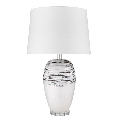 Trend Lighting Trend Home 27" Table Lamp, Nickel/Seasalt Tapered Drum - TT80154