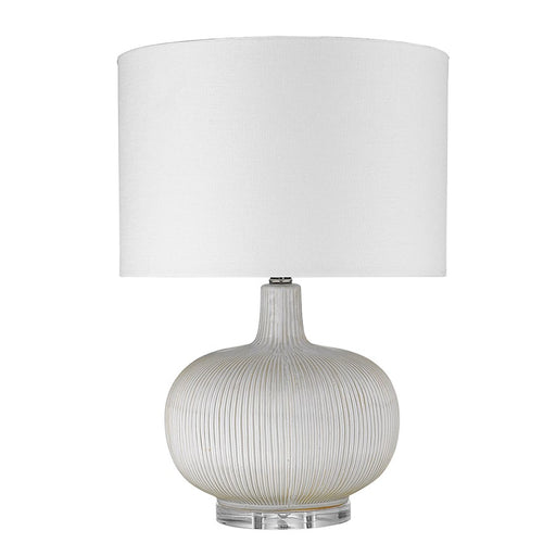 Trend Lighting Trend Home 22" 1 Light Table Lamp, Nickel/Seasalt Drum - TT80156