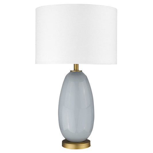 Trend Lighting Trend Home 1 Light Table Lamp, Brass/Cream Linen Drum - TT80167