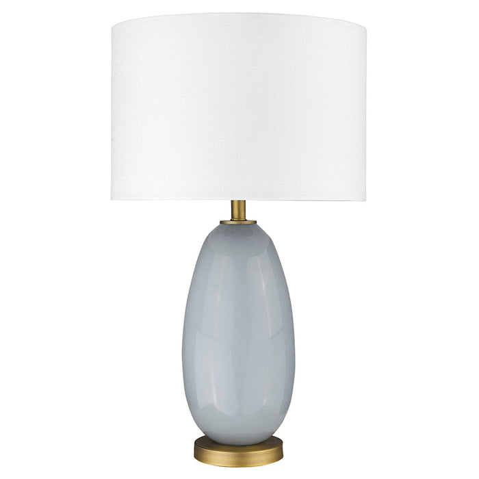 Trend Lighting Trend Home 1 Light Table Lamp, Brass/Cream Linen Drum - TT80167