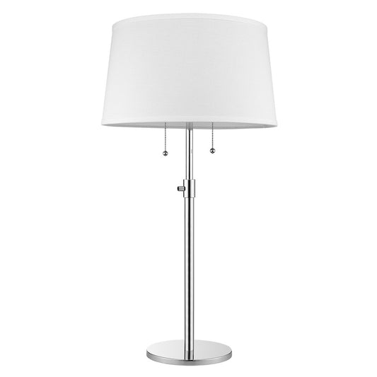 Trend Lighting Urban Basic 2 Light Lamp, Chrome/Off-White Shantung - TTB420-26