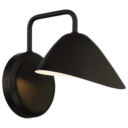 Access Lighting Solano Outdoor LED Wall, BK, Round, Scoop - 20135LEDDMG-BL