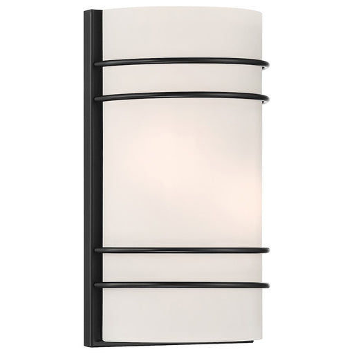 Access Lighting Artemis 1 Light LED Sconce, Black/White - 20416LEDD-MBL-OPL