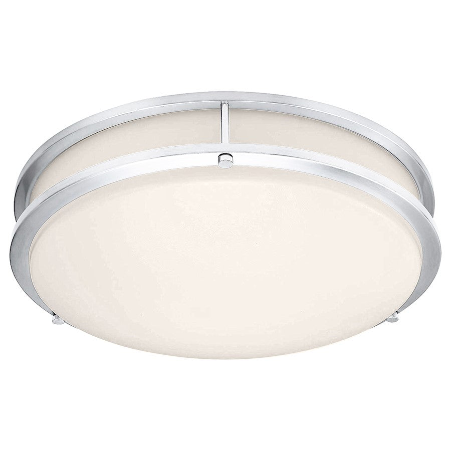 Access Lighting Solero II 1 Light 14" LED Flush, Chrome/Clear - 20501LEDD-CH-ACR