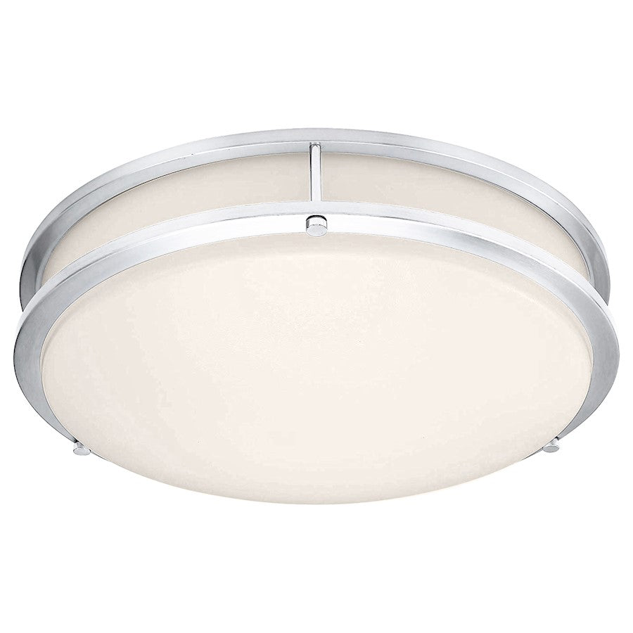 Access Lighting Solero II 1Lt LED Flush Mount, Chrome/White - 20503LEDD-CH-ACR