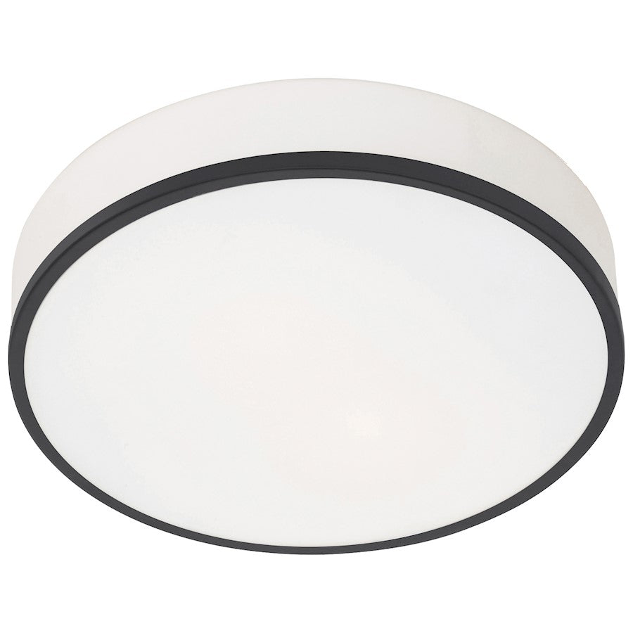 Access Lighting Aero Flush Mount, Matte Black/Opal - 20671-MBL-OPL