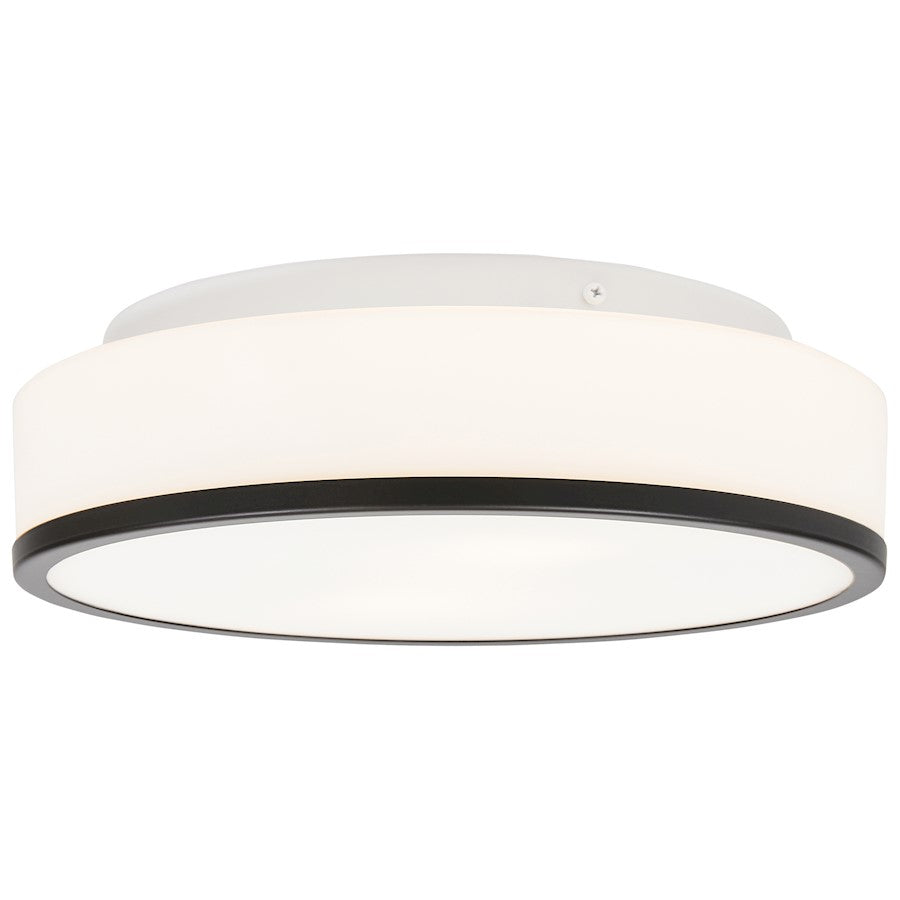 Access Lighting Aero 2 Light LED Flush Mount, Black/Opal - 20671LEDDLP-MBL-OPL