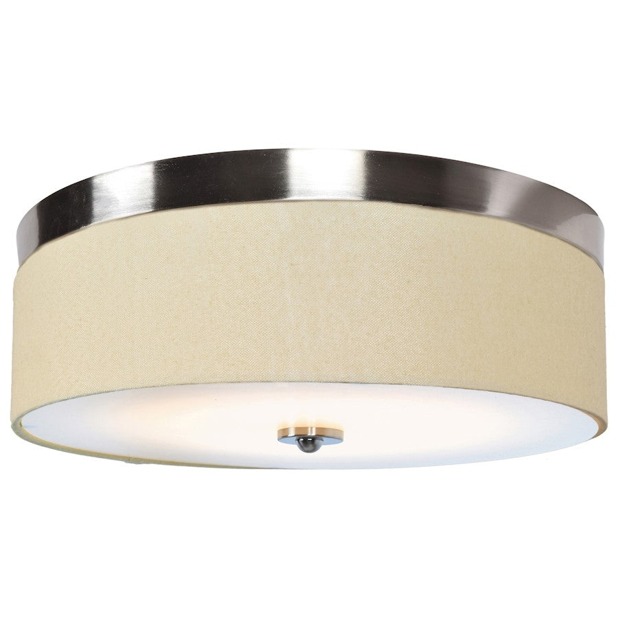 Access Lighting Mia 1 Light Flush Mount, Brushed Steel