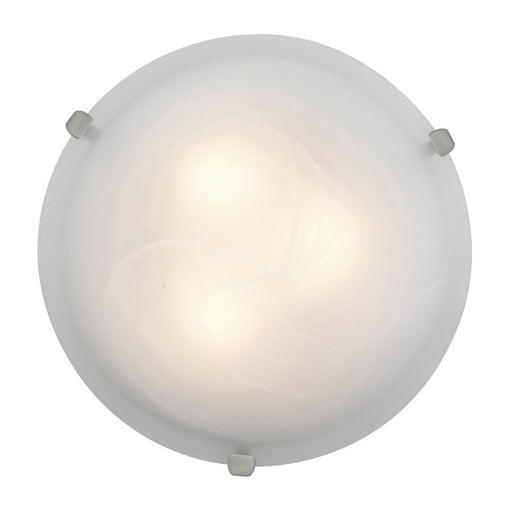 Access Lighting Mona Dimmable LED Flush, Steel/White - 23020LEDD-BS-WH