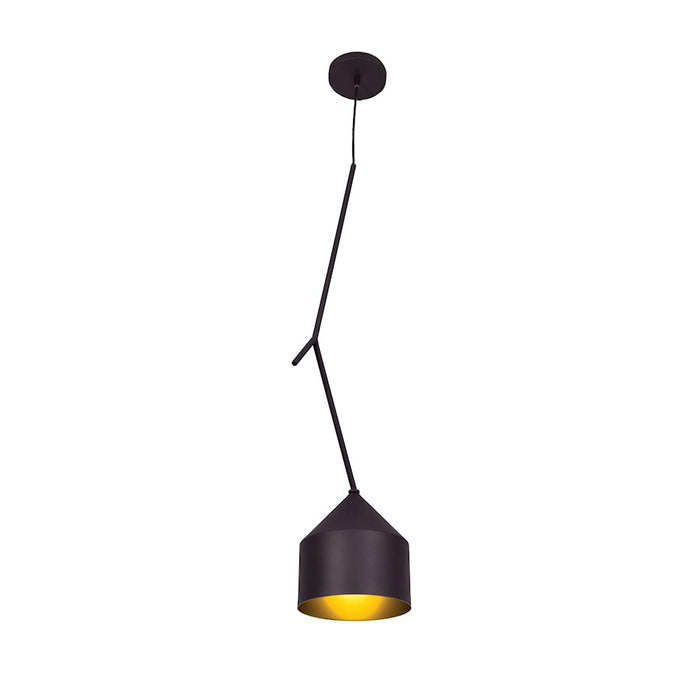 Access Lighting Pizzazz 1 Light Pendant, Black and Gold