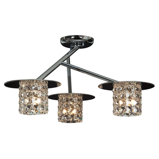 Access Lighting Prizm 3 Light Semi-Flush, Chrome