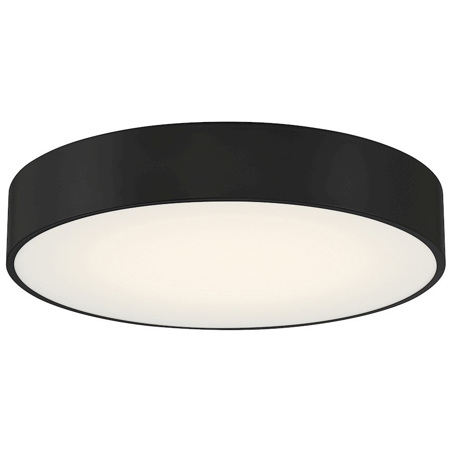 Access Lighting Como 1 Light 13.75" LED Flush, Black/Clear - 49960LEDD-BL-ACR