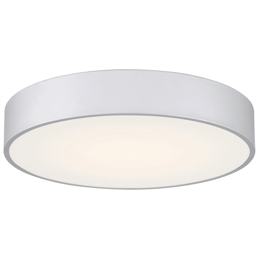 Access Lighting Como 1 Light 13.75" LED Flush, Satin/Clear - 49960LEDD-SAT-ACR