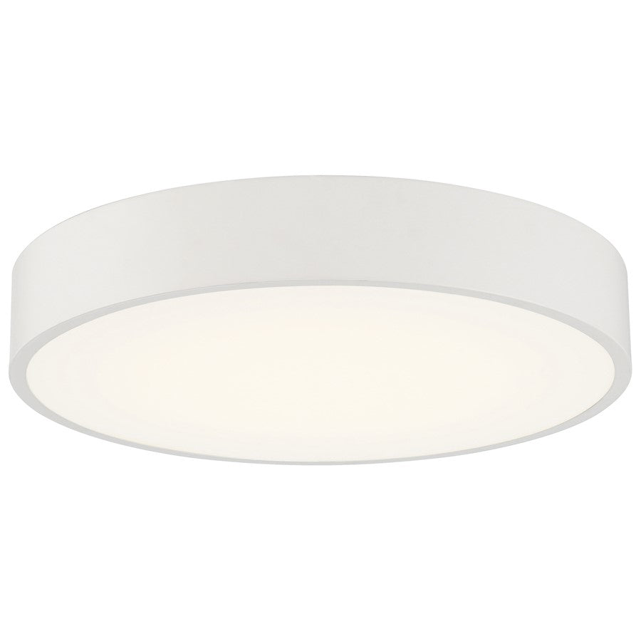 Access Lighting Como 1 Light 13.75" LED Flush, White/Clear - 49960LEDD-WH-ACR