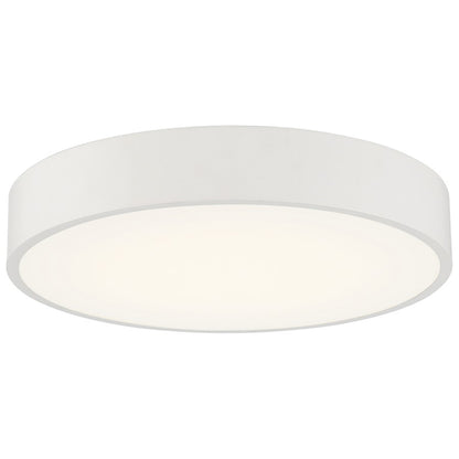 Access Lighting Como 1 Light 13.75" LED Flush, White/Clear - 49960LEDD-WH-ACR