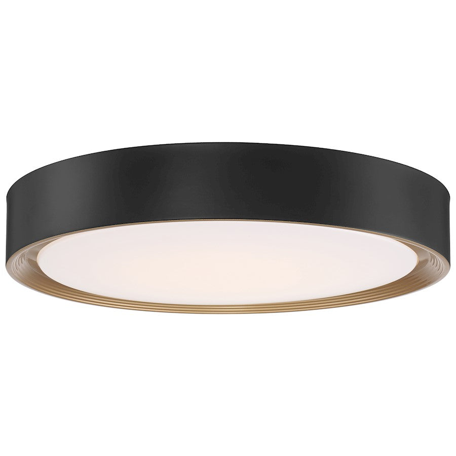 Access Lighting Malaga 1 Light LED Flush Mount, Black/Clear - 49972LEDD-MBL-ACR